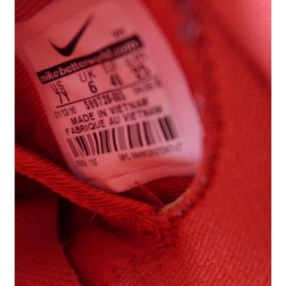 Nike Shoes Kids 7 Sneaker Roshe One Running Athletic Trainer Red White Youth Boy - Picture 13 of 14